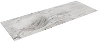 MOON Glace Lavabo encastrado de solid surface 131cm. Posición del fregadero Izquierda.