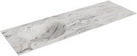 MOON Glace Lavabo encastrado de solid surface 140cm. Posición del fregadero Izquierda.
