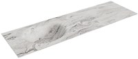 MOON Glace Lavabo encastrado de solid surface 151cm. Posición del fregadero Izquierda.