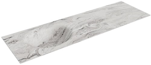 MOON Glace Lavabo encastrado de solid surface 151cm. Posición del fregadero Izquierda.