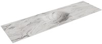 MOON Glace Einbauwaschbecken aus solid surface (mineralwerkstoff) 161cm. Waschbeckenposition Mittig.