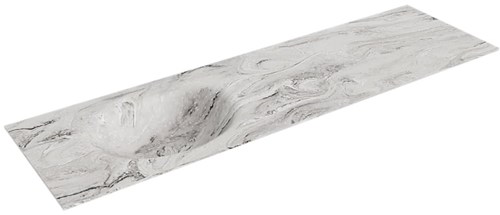 MOON Glace Inset / Built-in Basin solid surface 160cm. Position basin Left.