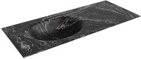 MOON Lava solid surface inbouw wastafel 110cm. Positie wasbak Links.