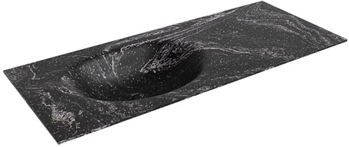MOON Lava solid surface inbouw wastafel 110cm. Positie wasbak Links.