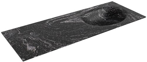 MOON Lava Inset / Built-in Basin solid surface 121cm. Position basin Right.