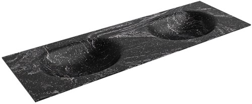 MOON Lava Inset / Built-in Basin solid surface 140cm. Position basin Double.