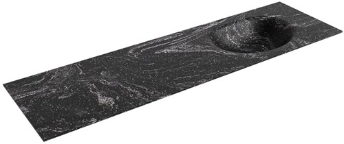 MOON Lava Inset / Built-in Basin solid surface 161cm. Position basin Right.