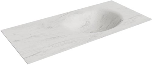 MOON Opalo Lavabo incasso solid surface 100cm. Posizione lavabo Destra.