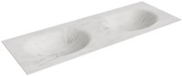 MOON Opalo Lavabo incasso solid surface 131cm. Posizione lavabo Doppio.