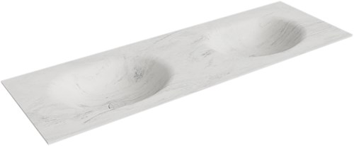 MOON Opalo Inset / Built-in Basin solid surface 140cm. Position basin Double.