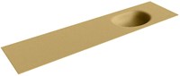 MOON Oro Einbauwaschbecken aus solid surface (mineralwerkstoff) 190cm. Waschbeckenposition Rechts.