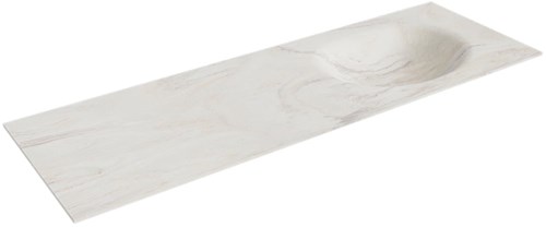 MOON Ostra Inset / Built-in Basin solid surface 140cm. Position basin Right.