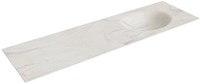 MOON Ostra Lavabo encastrado de solid surface 161cm. Posición del fregadero Derecho.