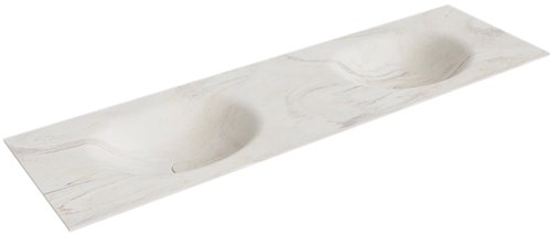 MOON Ostra Inset / Built-in Basin solid surface 160cm. Position basin Double.