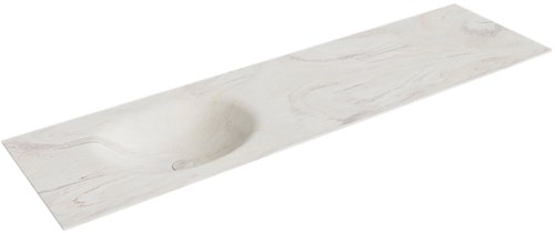 MOON Ostra Lavabo encastrado de solid surface 170cm. Posición del fregadero Izquierda.