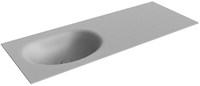 MOON Plata solid surface inbouw wastafel 121cm. Positie wasbak Links.