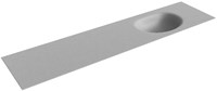 MOON Plata Lavabo incasso solid surface 190cm. Posizione lavabo Destra.