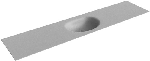 MOON Plata Lavabo encastré solid surface 200cm. Position lavabo Centrée.