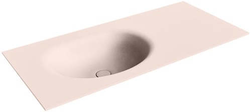MOON Rosee Lavabo encastré solid surface 101cm. Position lavabo Gauche.