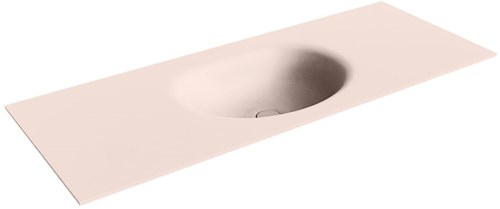 MOON Rosee Lavabo encastré solid surface 121cm. Position lavabo Centrée.