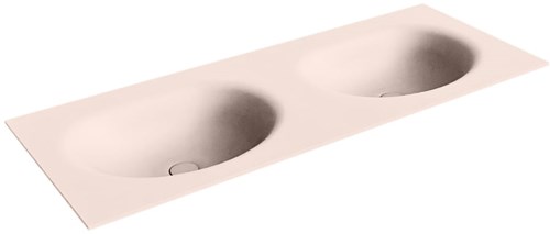 MOON Rosee Inset / Built-in Basin solid surface 121cm. Position basin Double.