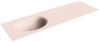MOON Rosee solid surface inbouw wastafel 150cm. Positie wasbak Links.