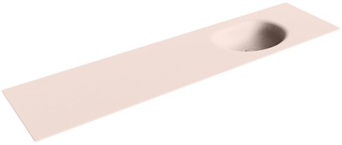 MOON Rosee Lavabo encastrado de solid surface 190cm. Posición del fregadero Derecho.