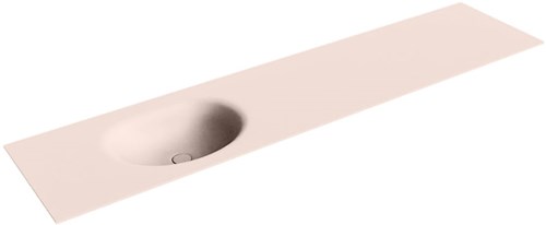 MOON Rosee Lavabo incasso solid surface 200cm. Posizione lavabo Sinistra.
