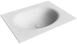MOON Talc Lavabo incasso solid surface 61cm. Posizione lavabo Centro.
