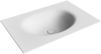MOON Talc solid surface inbouw wastafel 71cm. Positie wasbak Midden.