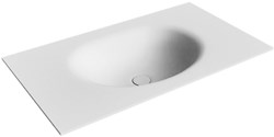 MOON Talc Lavabo encastré solid surface 80cm. Position lavabo Centrée.