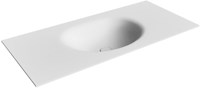MOON Talc Lavabo encastrado de solid surface 101cm. Posición del fregadero Centro.