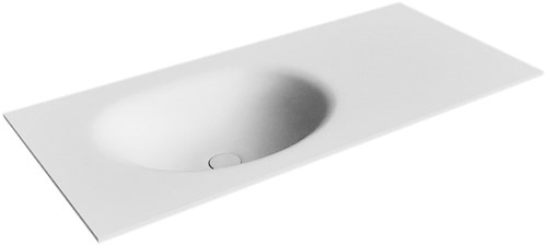MOON Talc Lavabo encastré solid surface 101cm. Position lavabo Gauche.