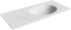 MOON Talc Lavabo incasso solid surface 101cm. Posizione lavabo Destra.