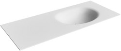 MOON Talc Lavabo encastré solid surface 110cm. Position lavabo Droite.