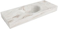 MOON Frappe Wall-Hung Basin solid surface 121cm. Position basin Center rim 12cm.