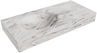 MOON Glace vrijhangende wastafel 101cm. Positie wasbak Links rand 12cm. 