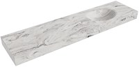 MOON Glace Wall-Hung Basin solid surface 190cm. Position basin Right rim 12cm.