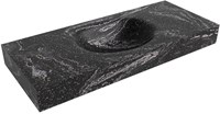 MOON Lava Lavabo sospeso à parete solid surface 111cm. Posizione lavabo Mittig bordo 12cm.