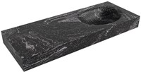 MOON Lava Wall-Hung Basin solid surface 120cm. Position basin Right rim 12cm.