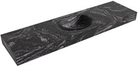 MOON Lava vrijhangende wastafel 171cm. Positie wasbak Midden rand 12cm. 