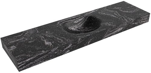 MOON Lava Wall-Hung Basin solid surface 171cm. Position basin Center rim 12cm.