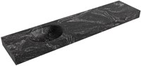 MOON Lava Wall-Hung Basin solid surface 200cm. Position basin Left rim 12cm.