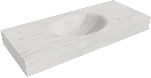 MOON Opalo Wall-Hung Basin solid surface 110cm. Position basin Center rim 12cm.