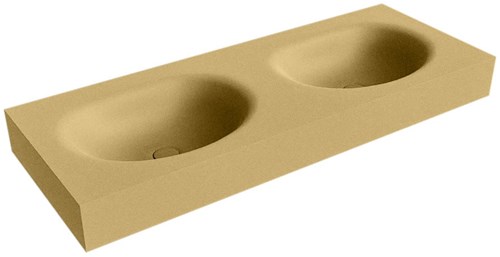 MOON Oro Wall-Hung Basin solid surface 121cm. Position basin Double rim 12cm.