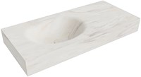 MOON Ostra vrijhangende wastafel 101cm. Positie wasbak Links rand 12cm. 