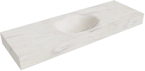 MOON Ostra Wall-Hung Basin solid surface 140cm. Position basin Center rim 12cm.