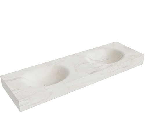 MOON Ostra Wall-Hung Basin solid surface 150cm. Position basin Double rim 12cm.