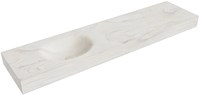 MOON Ostra Lavabo sospeso à parete solid surface 191cm. Posizione lavabo Links bordo 12cm.
