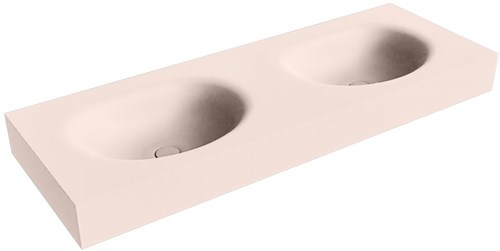 MOON Rosee Wall-Hung Basin solid surface 130cm. Position basin Double rim 12cm.